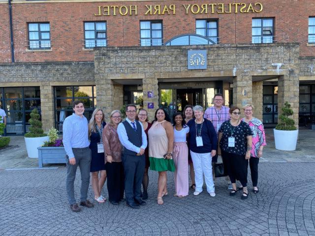 A group of staff attends the 2022 IPWSO Conference in Ireland